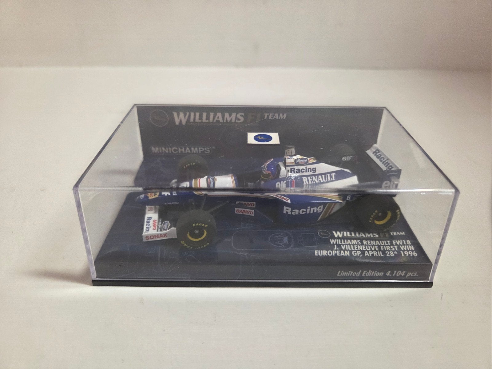 Minichamps Williams Renault Villeneuve 1996, Auto, ., Ophalen of Verzenden, Zo goed als nieuw