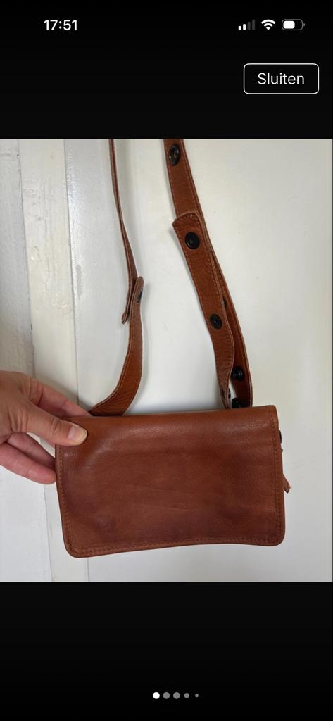 ELVY Heup/Schoudertas Bruin Leer - Verstelbaar & Praktisch, Sieraden, Tassen en Uiterlijk, Tassen | Damestassen, Ophalen of Verzenden
