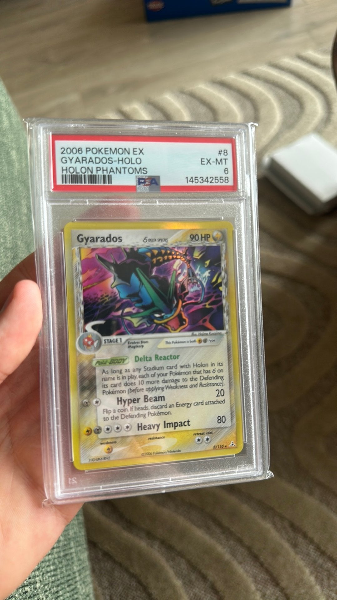 Gyarados Holo Holon Phantoms PSA 6, Ophalen of Verzenden, Zo goed als nieuw