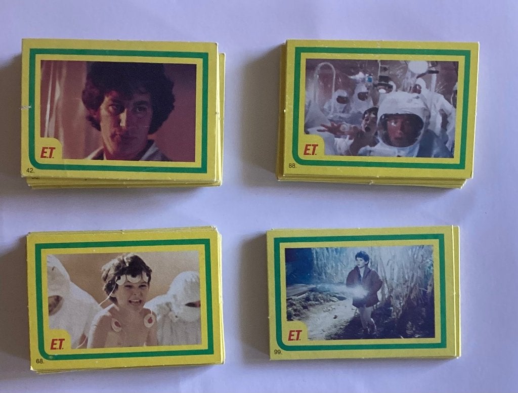E.T. Monty Gum plaatjes 1982 Spielberg, Verzamelen, Ophalen of Verzenden, Gebruikt, Film, Foto of Kaart