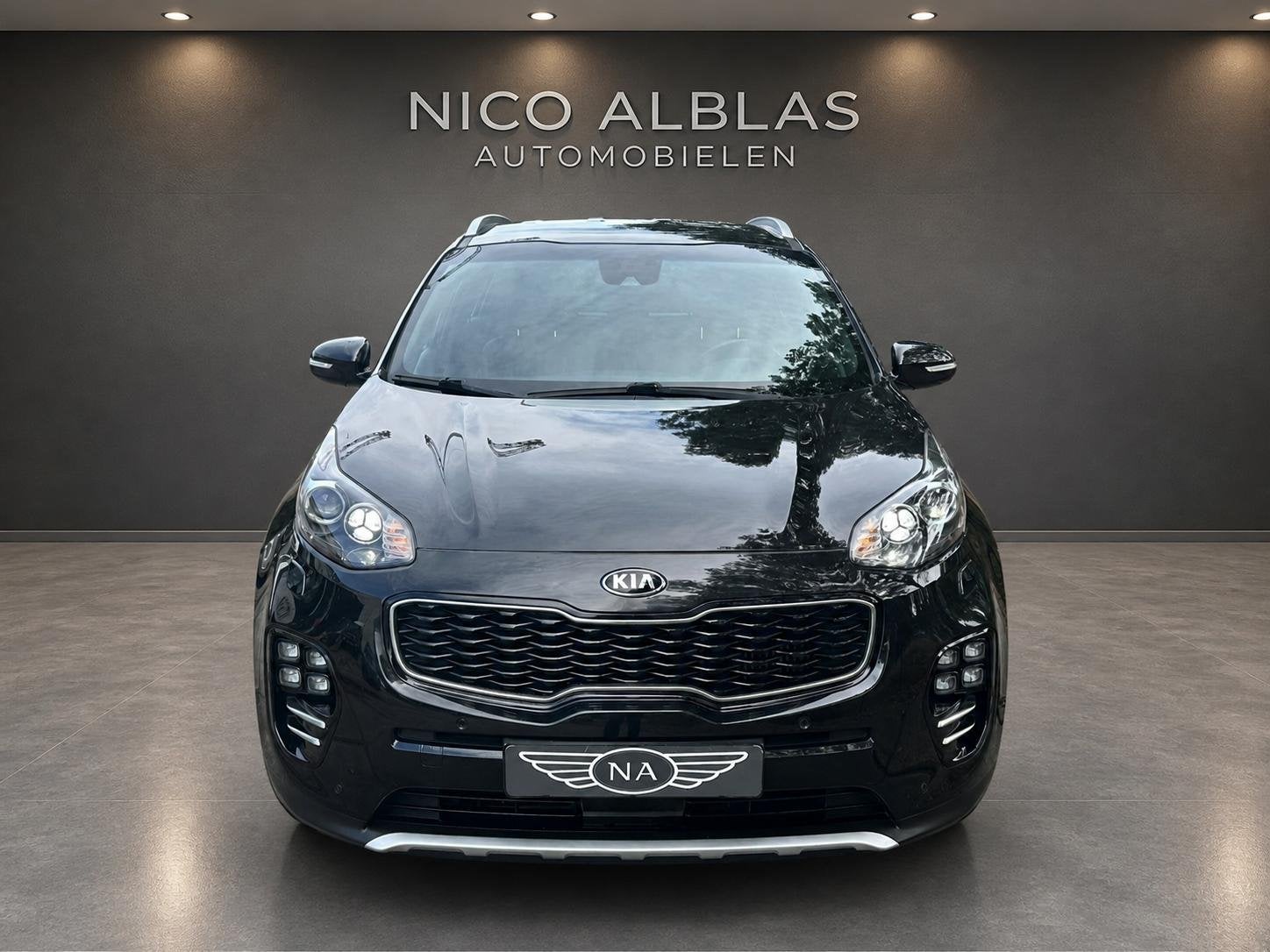 Kia Sportage 1.6 T-GDI 4WD GT-Line First Edition, Auto's, Gebruikt, 4 cilinders, Zwart, Leder