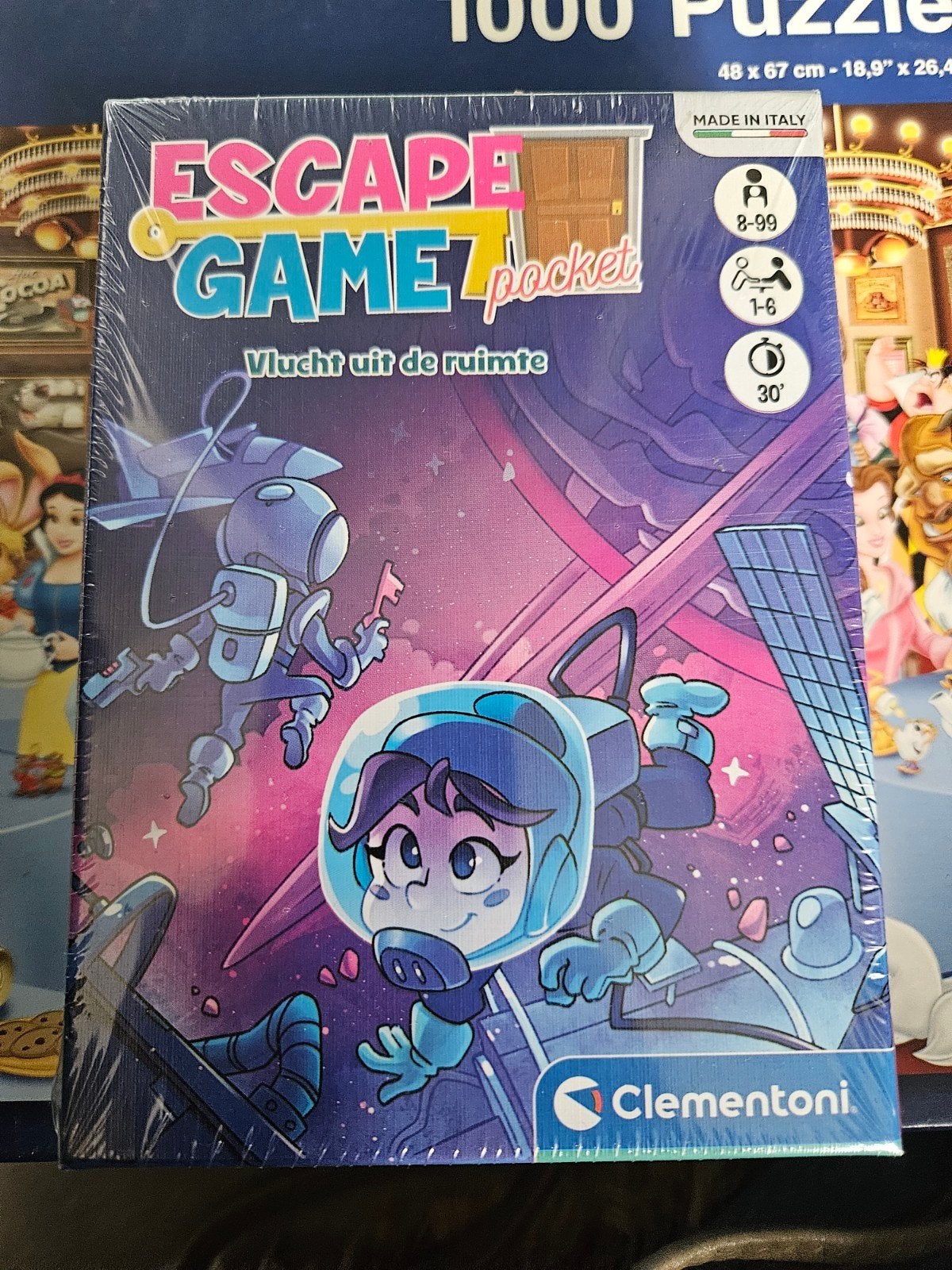 Escape Game Pocket: Vlucht uit de ruimte (Nieuw), Een of twee spelers, Ophalen of Verzenden, Nieuw, Clementoni