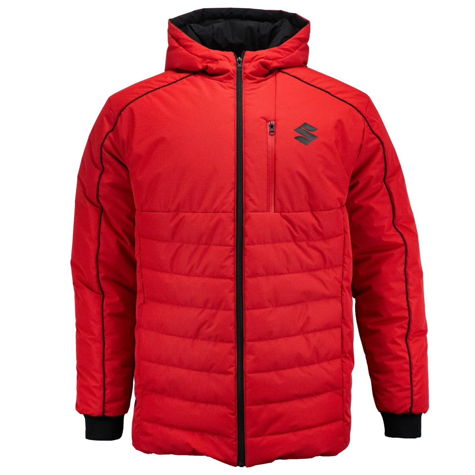 Originele Suzuki winterjas (reversible zwart&rood) maat M, Ophalen, Nieuw, Maat 48/50 (M), Zwart