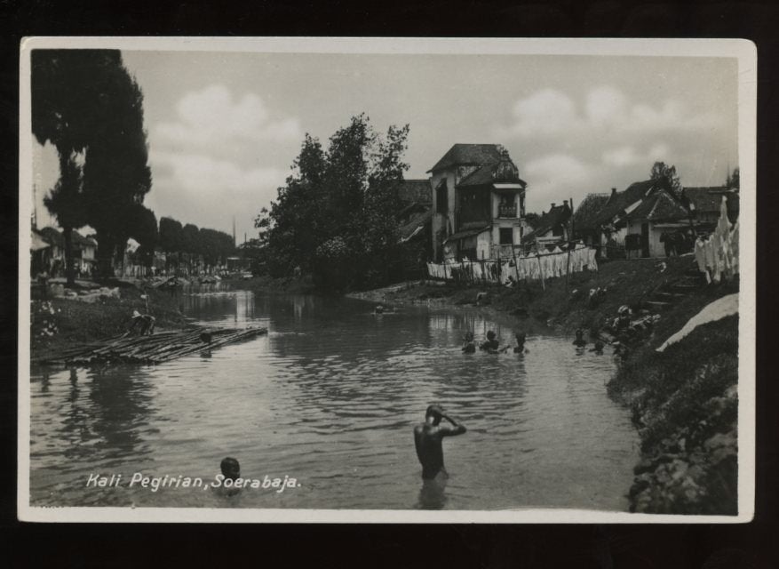 Ned Indië fotokaart Kali Pegirian Soerabaja (30-16), Ophalen, 1920 tot 1940, Buiten Europa