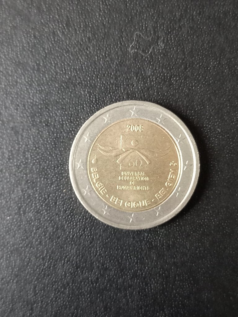 057: 2 Euro munt in nieuwstaat België 2008 Herdenkingsmunt, Verzenden, België, 2 euro, Losse munt