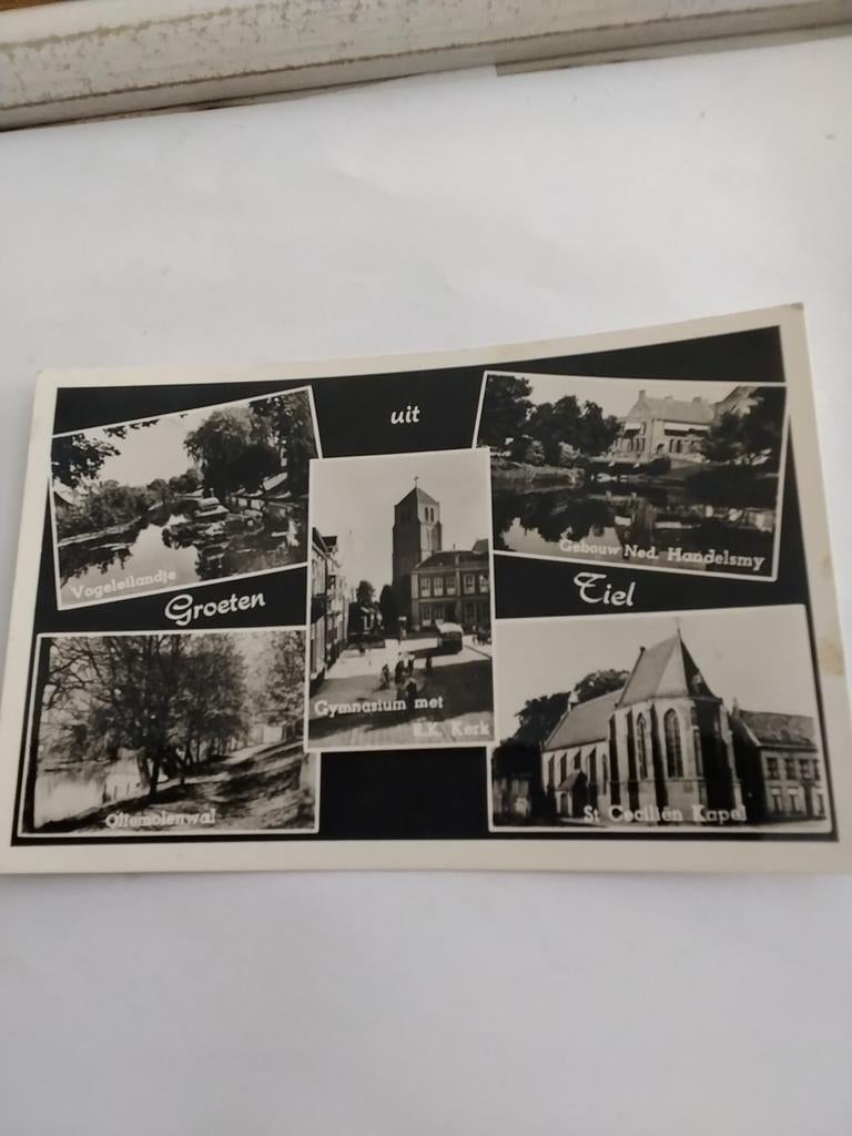 GROETEN UIT TIEL. 5 afbeeldingen, Ophalen of Verzenden, 1940 tot 1960, Gelderland
