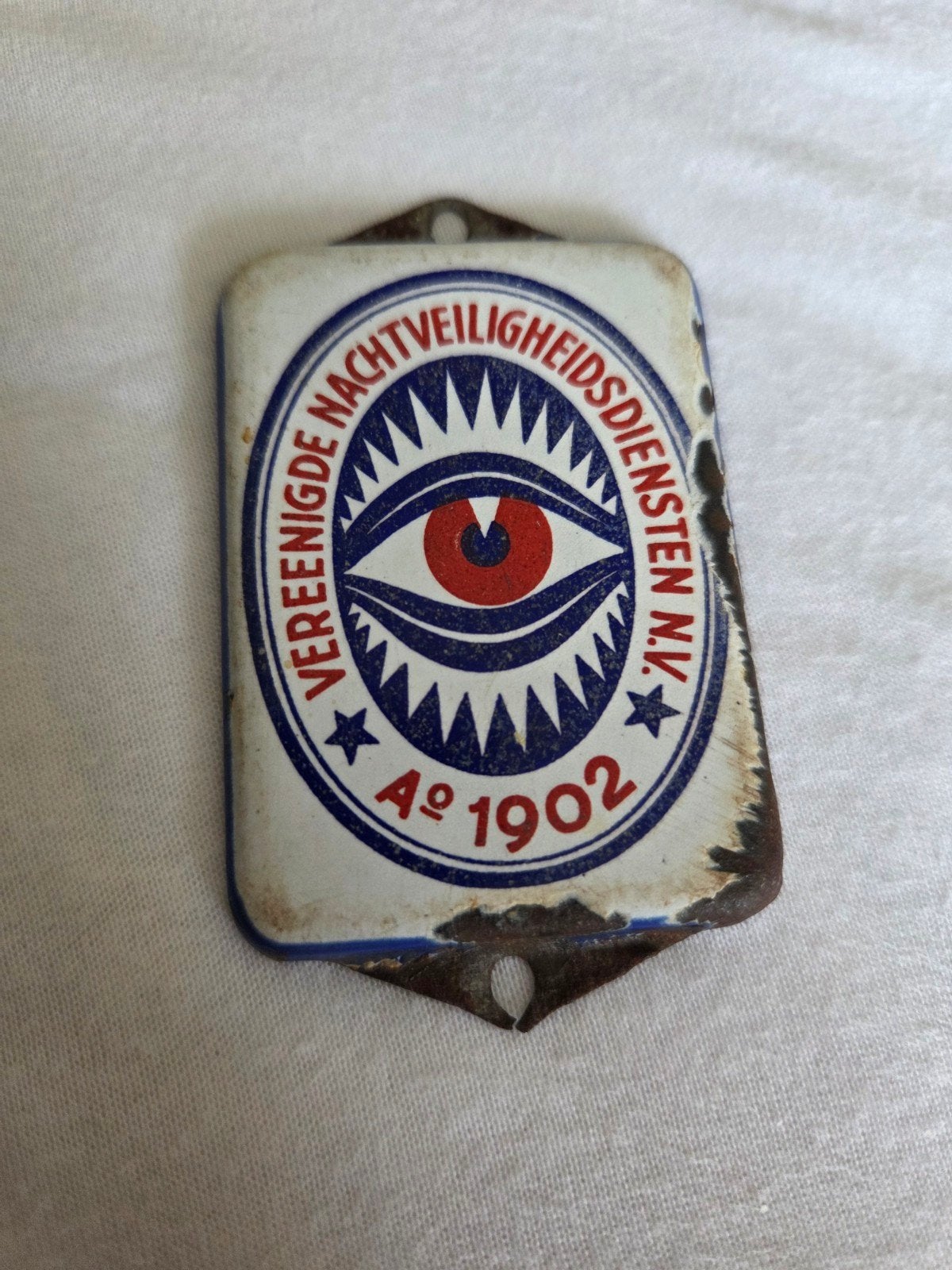 emaille Deurpostje nachtveiligheid, Ophalen of Verzenden