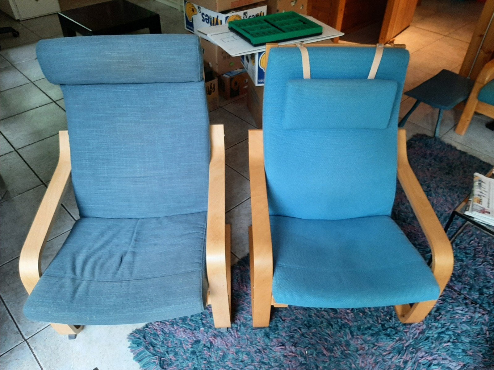 2 IKEA Poäng fauteuils - Comfortabel en stijlvol, Ophalen, Gebruikt, Twee, Modern, Scandinavisch
