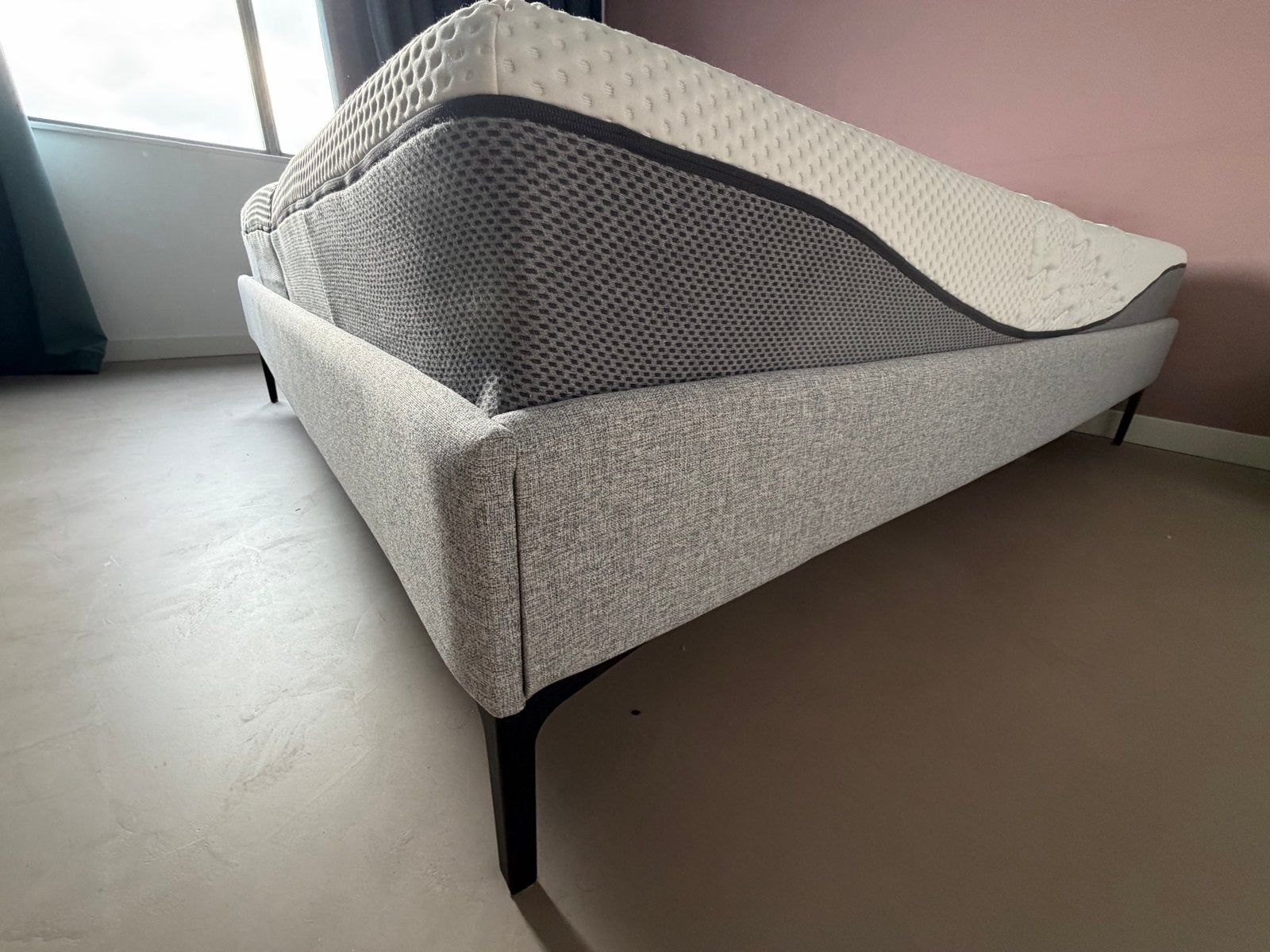 Comfortabel tweepersoonsbed 180x210, Ophalen, Tweepersoons, Zo goed als nieuw, 200 cm