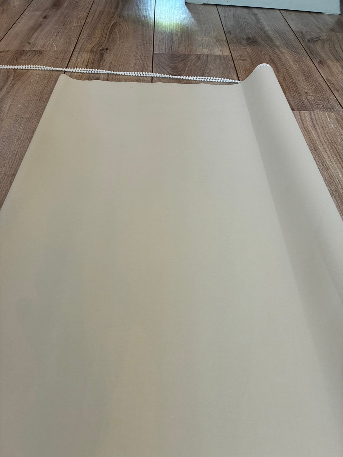 Beige rolgordijn 202x190 cm - inkortbaar, 100% polyester, Ophalen, Gebruikt, Beige, Rolgordijn