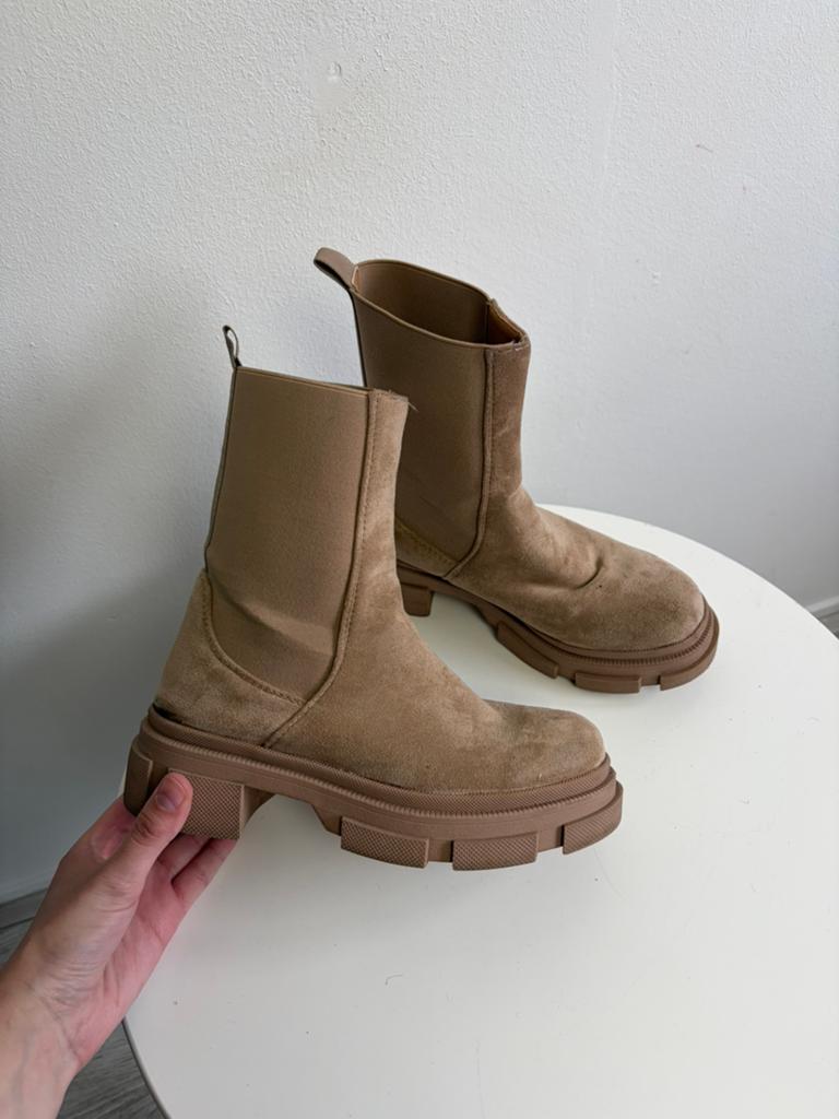 Lucky Shoes bruine laarzen, Bruin, Lage of Enkellaarzen, Ophalen of Verzenden, Gedragen