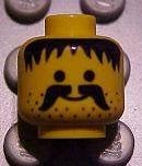 Lego Pirates Yellow Minifigure, Head Moustache, Stubble, Lego, Zo goed als nieuw, Losse stenen, Pirates