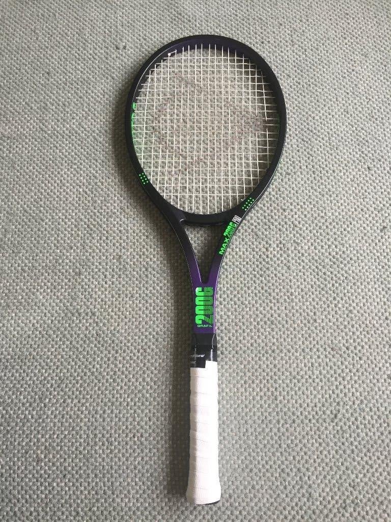 Vintage Dunlop 200G Molded Injection grip l2 graf, Sport en Fitness, L2, Gebruikt, Ophalen of Verzenden, Racket
