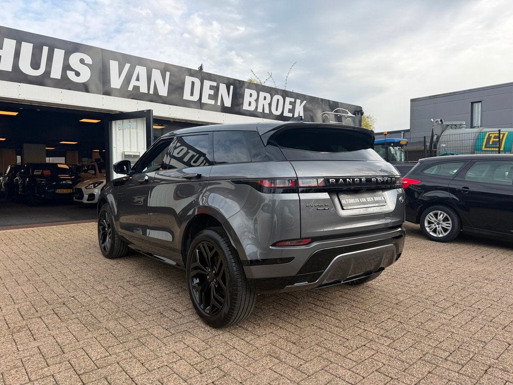 Land Rover Range Rover Evoque 2.0 P200 AWD R-Dynamic|Dealer, Auto's, Land Rover, Gebruikt, Zwart, 4 cilinders, Adaptive Cruise Control