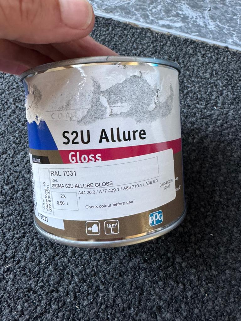 Verf Sigma S2U Alure Gloss RAL 7031, Ophalen, Nieuw, Overige typen