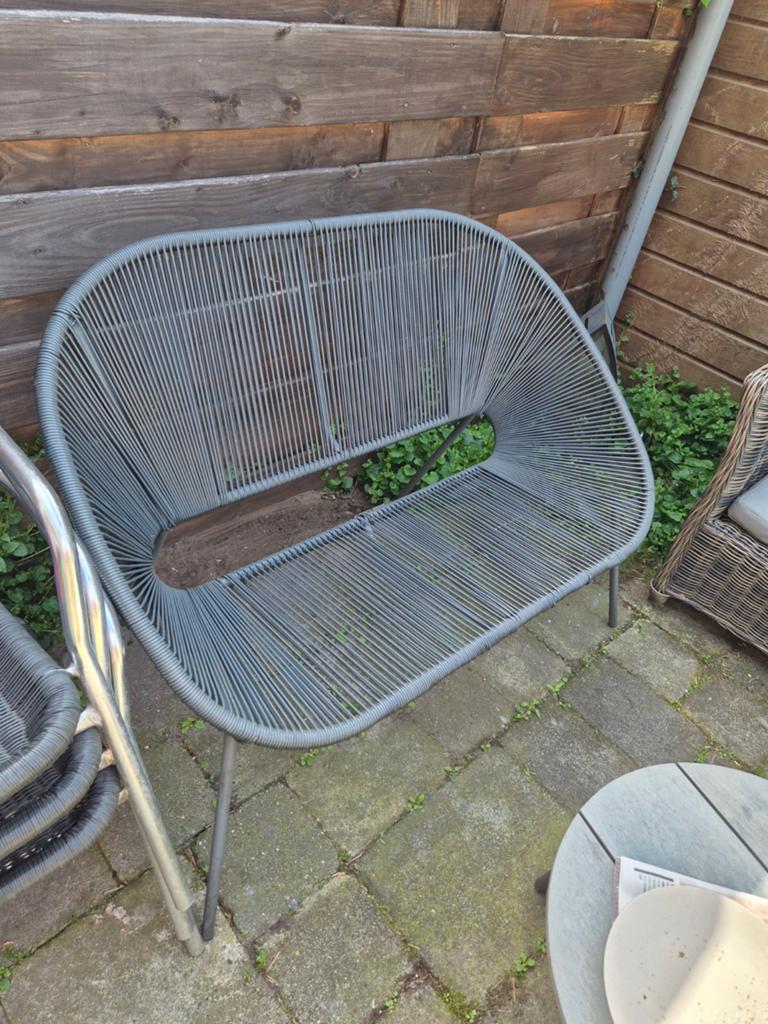 Leuke tweepersoonsbank voor buiten - 112x85cm, Gebruikt, Minder dan 75 cm, Tweepersoons, Ophalen of Verzenden