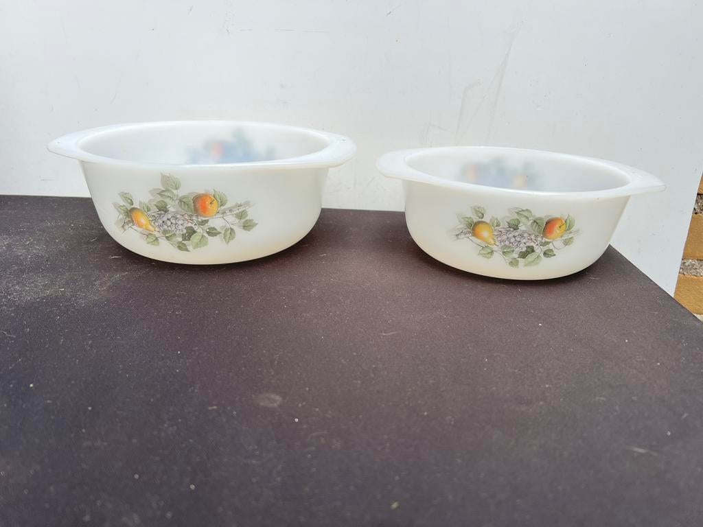 Te Koop Vintage Arcopal Schalen Fruits De France, Ophalen of Verzenden