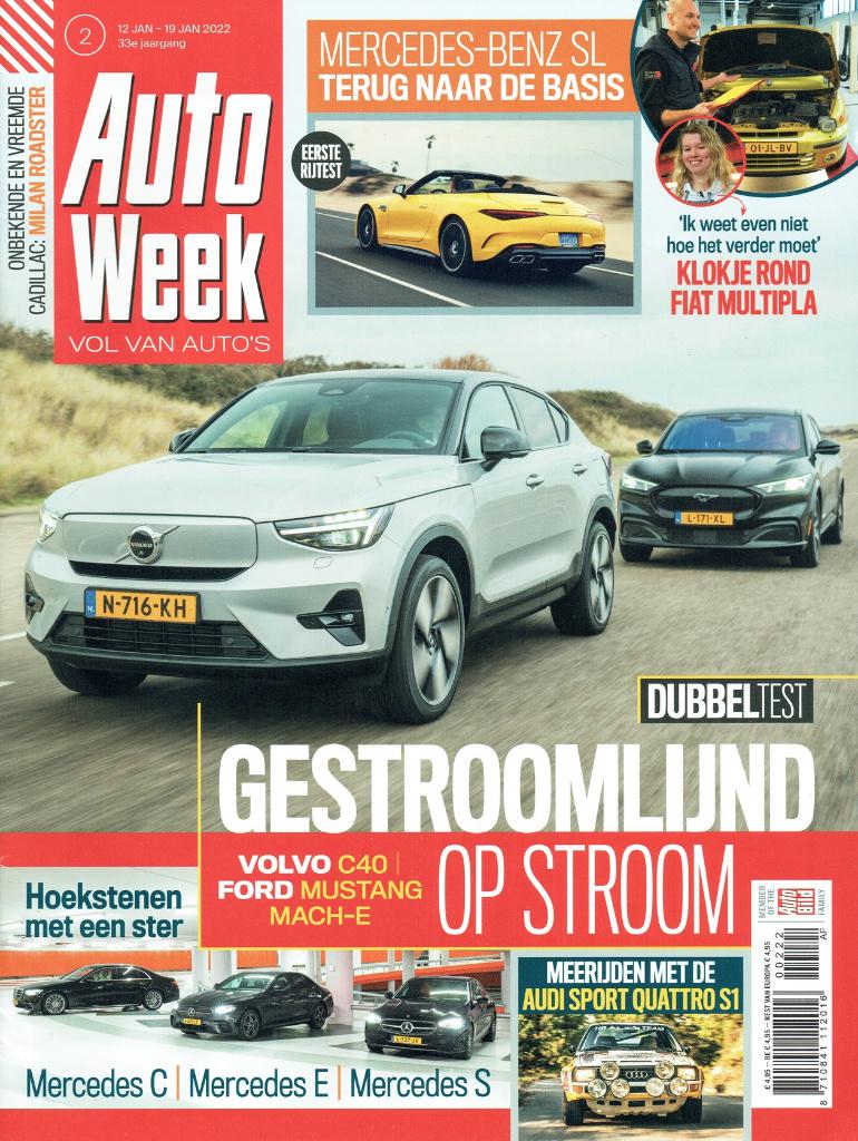 Autoweek 2022 nr. 2 (o.a. Ford Mustang Mach-E & Volvo C40), Verzenden, Gelezen, Algemeen