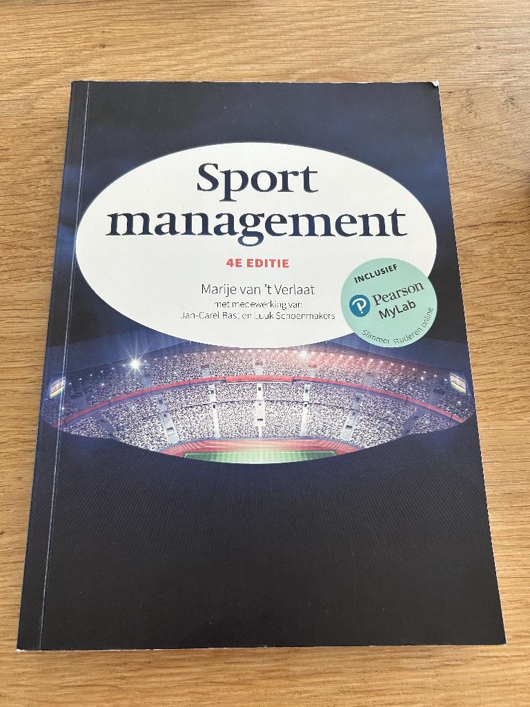 Sportmanagement 4e editie, Zo goed als nieuw, Marije van 't verlaat, Beta, HBO