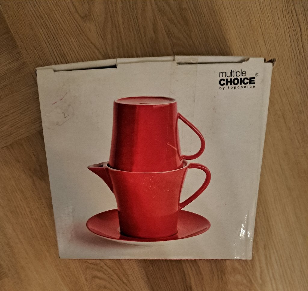 Multiple Choice by topchoice theesetje, nieuw in doos, Huis en Inrichting, Keuken | Servies, Nieuw, Ophalen of Verzenden, Overige stijlen
