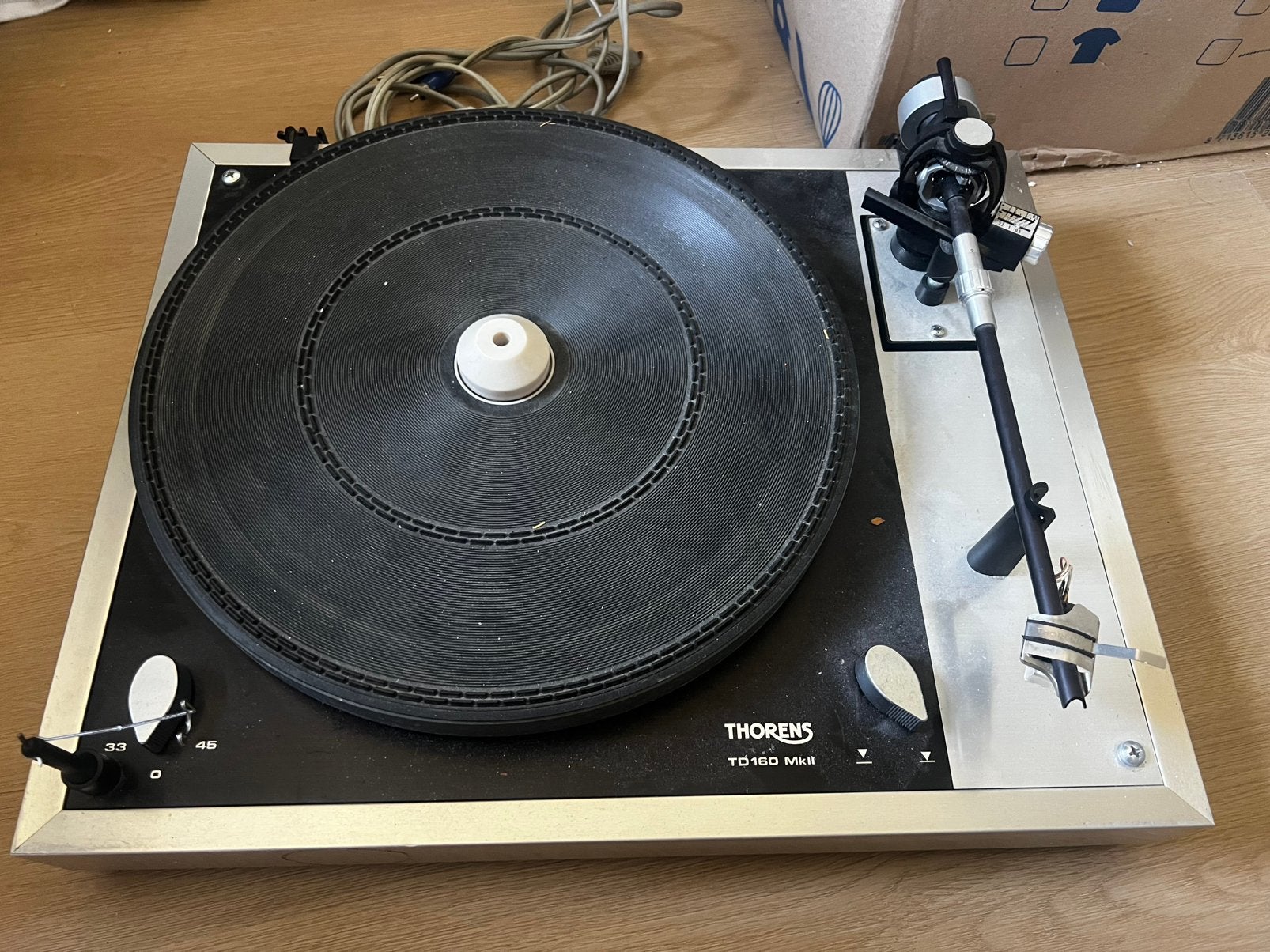 THORENS TD160 MkII, Audio, Tv en Foto, Platenspelers, Ophalen, Gebruikt, Platenspeler, Thorens