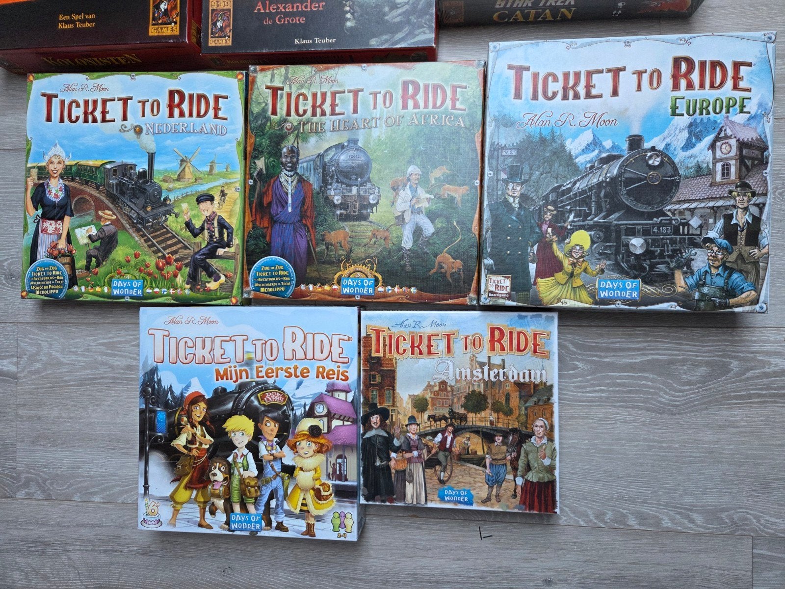 5x Ticket to Ride + 6x Kolonisten van Catan, Hobby en Vrije tijd, Gezelschapsspellen | Bordspellen, Ophalen of Verzenden