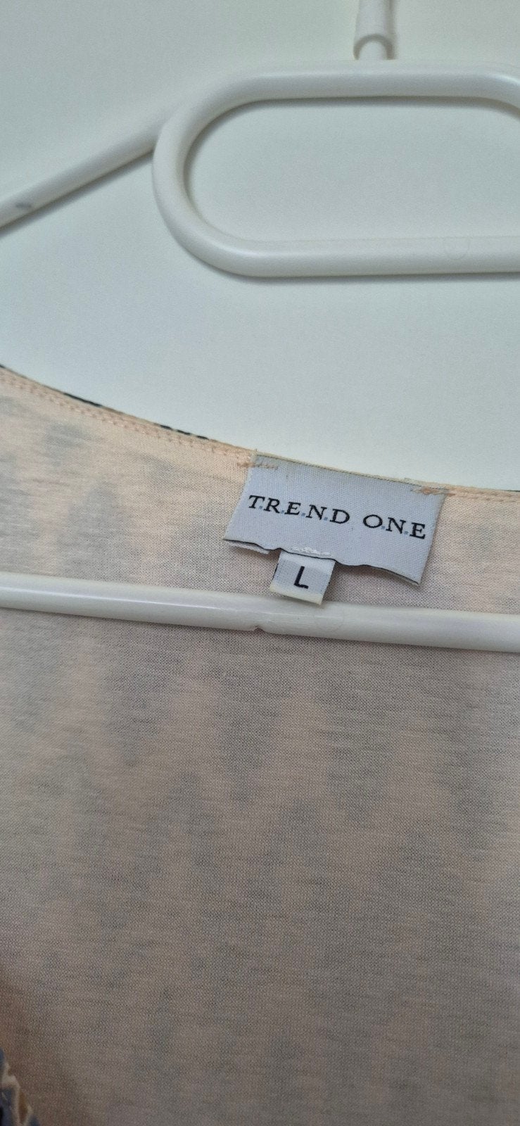 TREND ONE Jurk met print en strikceintuur - Maat L, TREND ONE, Beige, Maat 42/44 (L), Ophalen of Verzenden