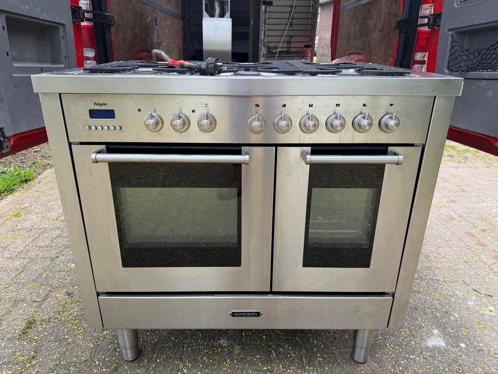 Pelgrim Novecento Fornuis - Vrijstaand Gasfornuis met Ovens, Witgoed en Apparatuur, Fornuizen, Gebruikt, Vrijstaand, Gas, 5 kookzones of meer