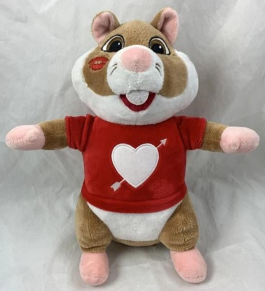 Albert Heijn Hamster Knuffel Valentijn Hart Kus AH 30cm
