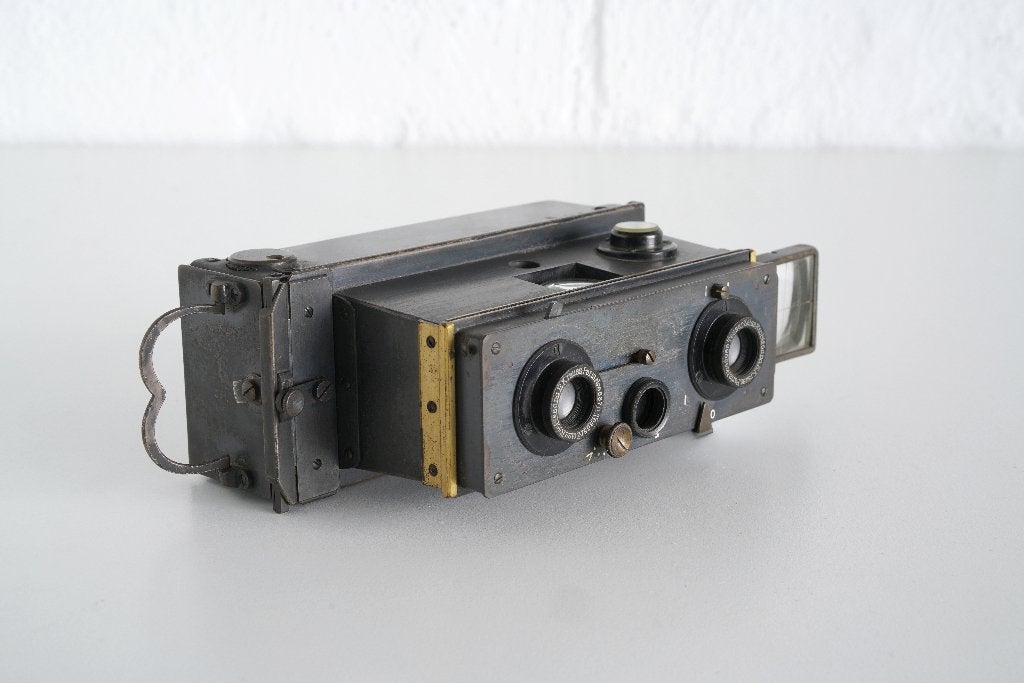 Verascope (Richard Jule) model B Stereo camera, Audio, Tv en Foto, Fotocamera's Analoog, Ophalen of Verzenden, Gebruikt, Compact