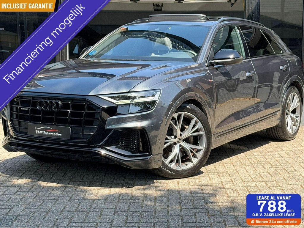 Audi Q8 55 TFSI e Sline Quattro Aut*Navi*Pano*Btw*, Auto's, Audi, Automaat, Gebruikt, 2995 cc, Leder en Stof