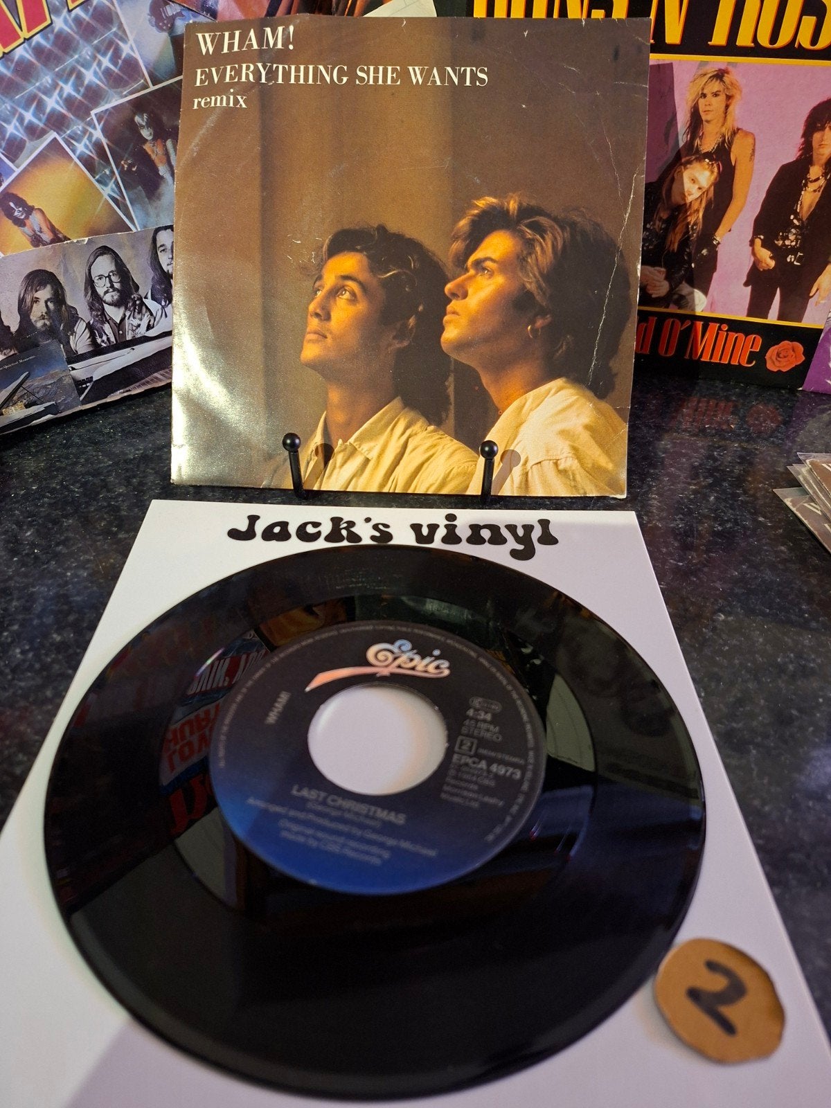 Wham! - Everything She Wants / Last Christmas (Remix)1984, Gebruikt, 7 inch, Ophalen of Verzenden, Beschermende buitenhoes