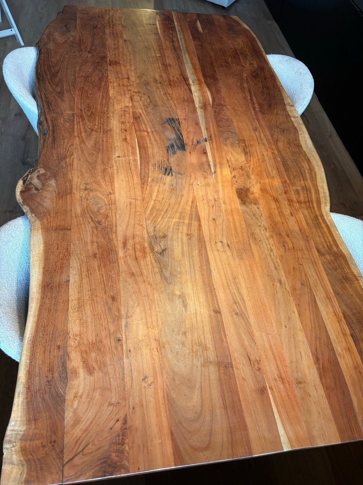 Boomstam tafel, Ophalen, 100 tot 150 cm, 200 cm of meer, Zo goed als nieuw