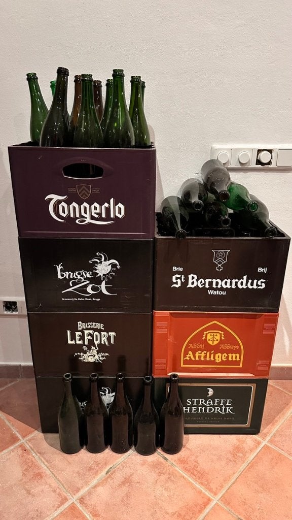 Lege bierflessen voor hobbybrouwers, Gebruikt, 60 cm of meer, 50 tot 75 cm, Ophalen of Verzenden