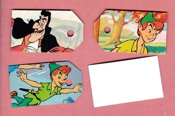 0312) peter pan labeltjes, Ophalen of Verzenden, Peter Pan of Pinokkio, Zo goed als nieuw, Overige typen
