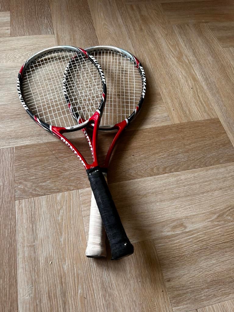 2x Dunlop Aerogel 4D 300 tennisracket, Sport en Fitness, Tennis, Gebruikt, L4, Ophalen of Verzenden, Racket