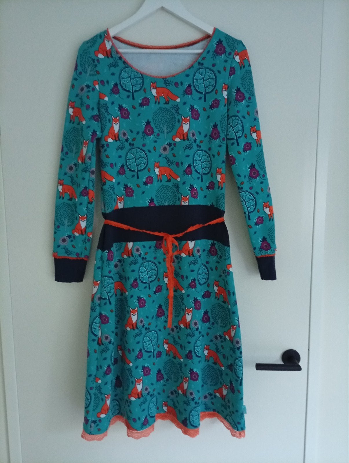Elizz jurk blauw met vosjes draagmaat M, Maat 38/40 (M), Blauw, Elizz, Ophalen of Verzenden