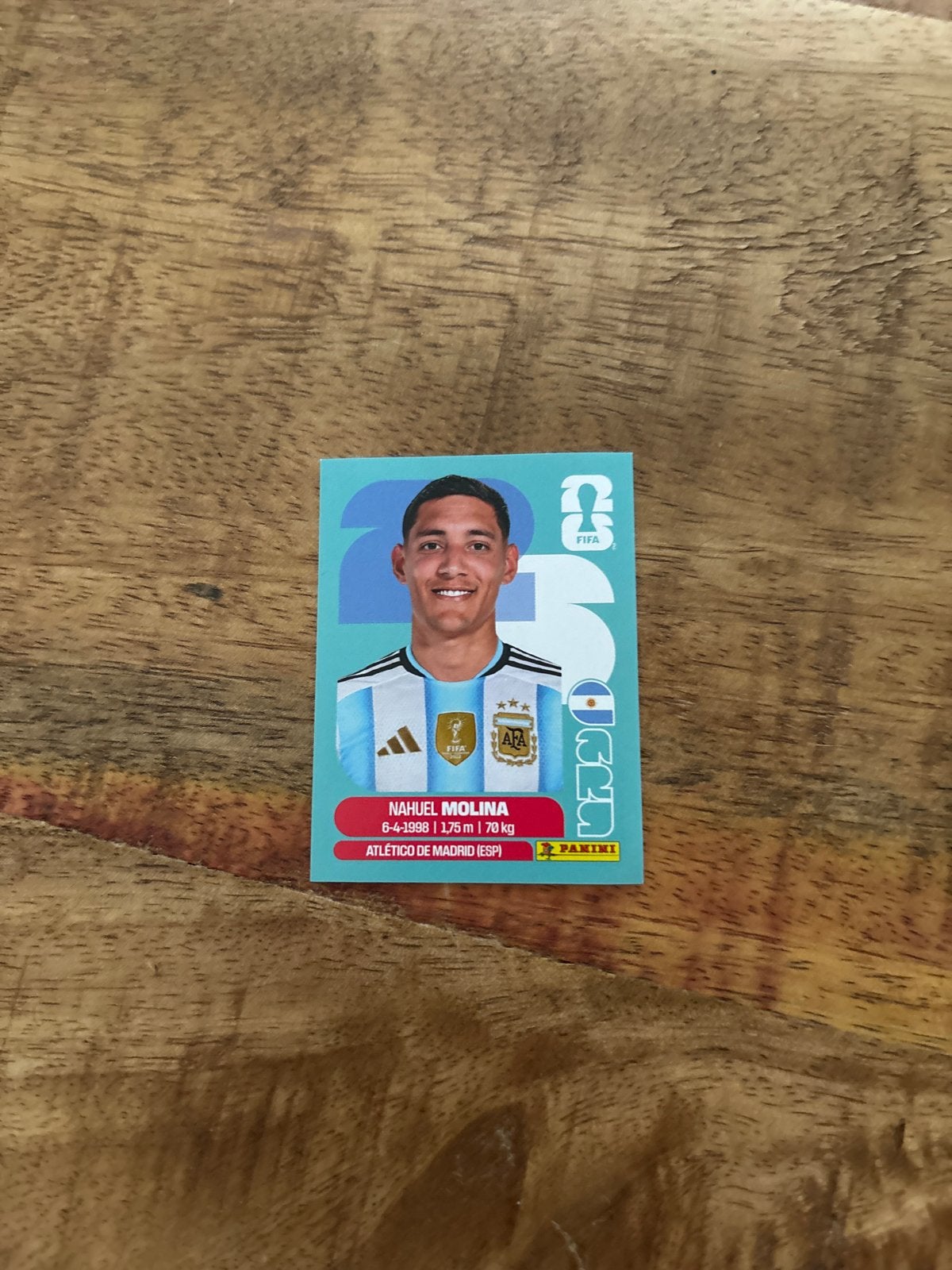 Panini FIFA World Cup 2026 Nahuel Molina Plaatje, Hobby en Vrije tijd, Stickers en Plaatjes, Ophalen, Nieuw