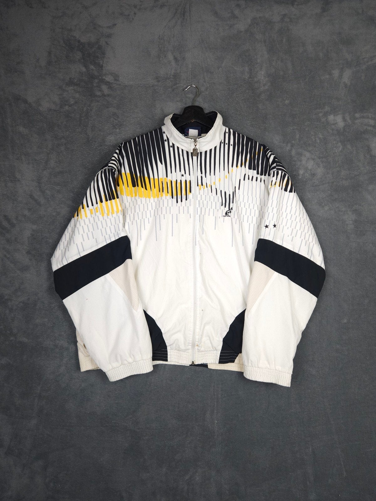 Australian Alpina 90s Trainingsjack Jas Wit Vintage XL Aussi, Kleding | Heren, Jassen | Zomer, Verzenden, ., Wit, Maat 56/58 (XL)
