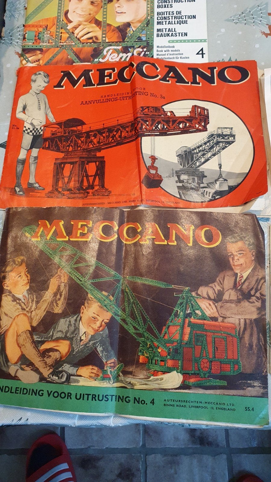 Vintage Meccano en Temsi bouwdozen met handleidingen, Ophalen of Verzenden, Gebruikt, Overige merken