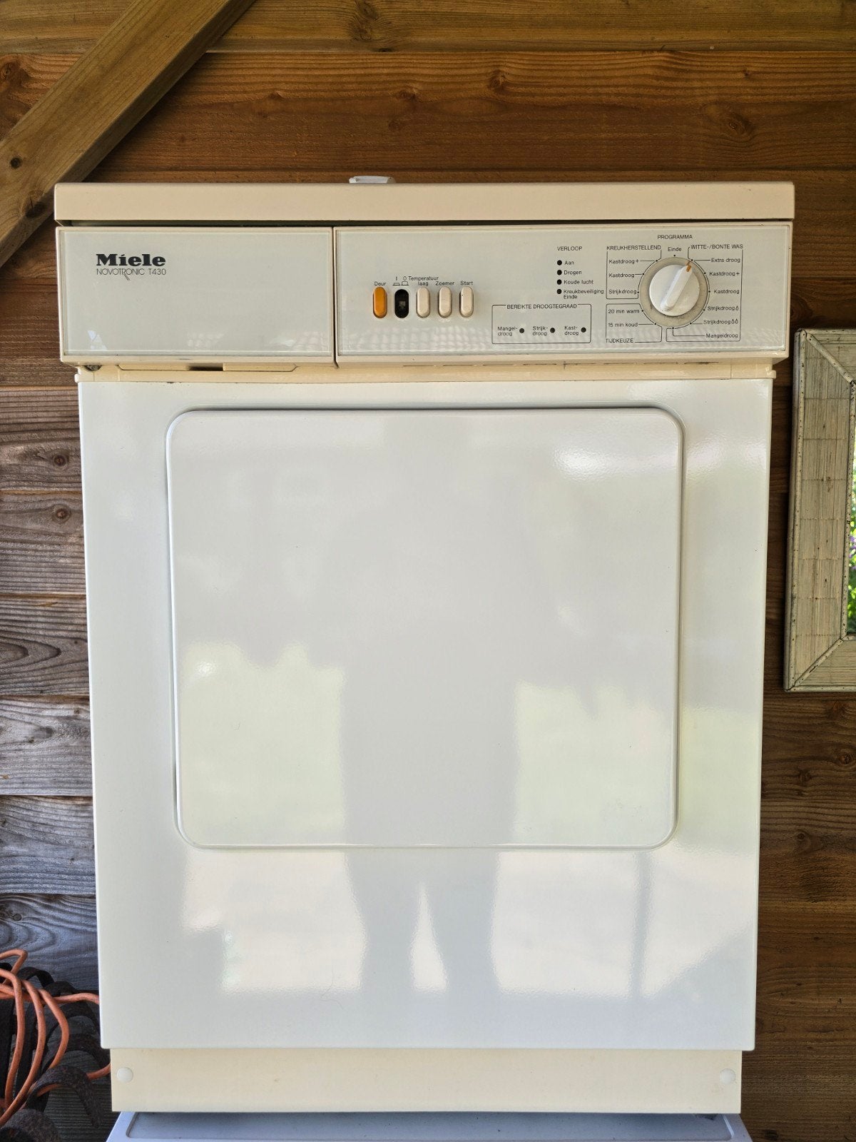 Miele Novotronic T430 Wasdroger - Gebruikt, Witgoed en Apparatuur, Wasdrogers, Gebruikt, Luchtafvoer, Voorlader, 6 tot 8 kg, 85 tot 90 cm