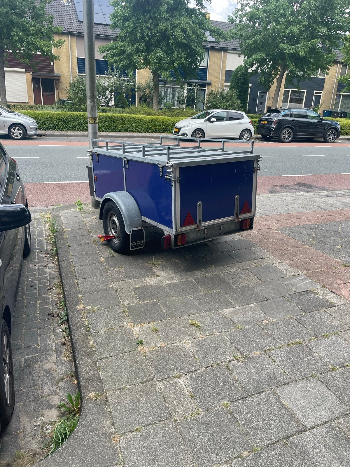 Compacte aanhanger met deksel en imperiaal, 100 liter of meer, Ophalen, Gebruikt, Transportkar