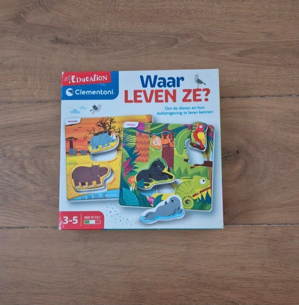 Clementoni Waar Leven Ze? puzzel, Ophalen of Verzenden, Meer dan 50 stukjes, Gebruikt