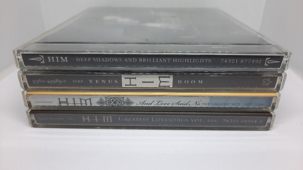 Partij van 4 HIM CD's Muziek Albums, Gothic Rock, Metal, Ophalen of Verzenden, Gebruikt, Album
