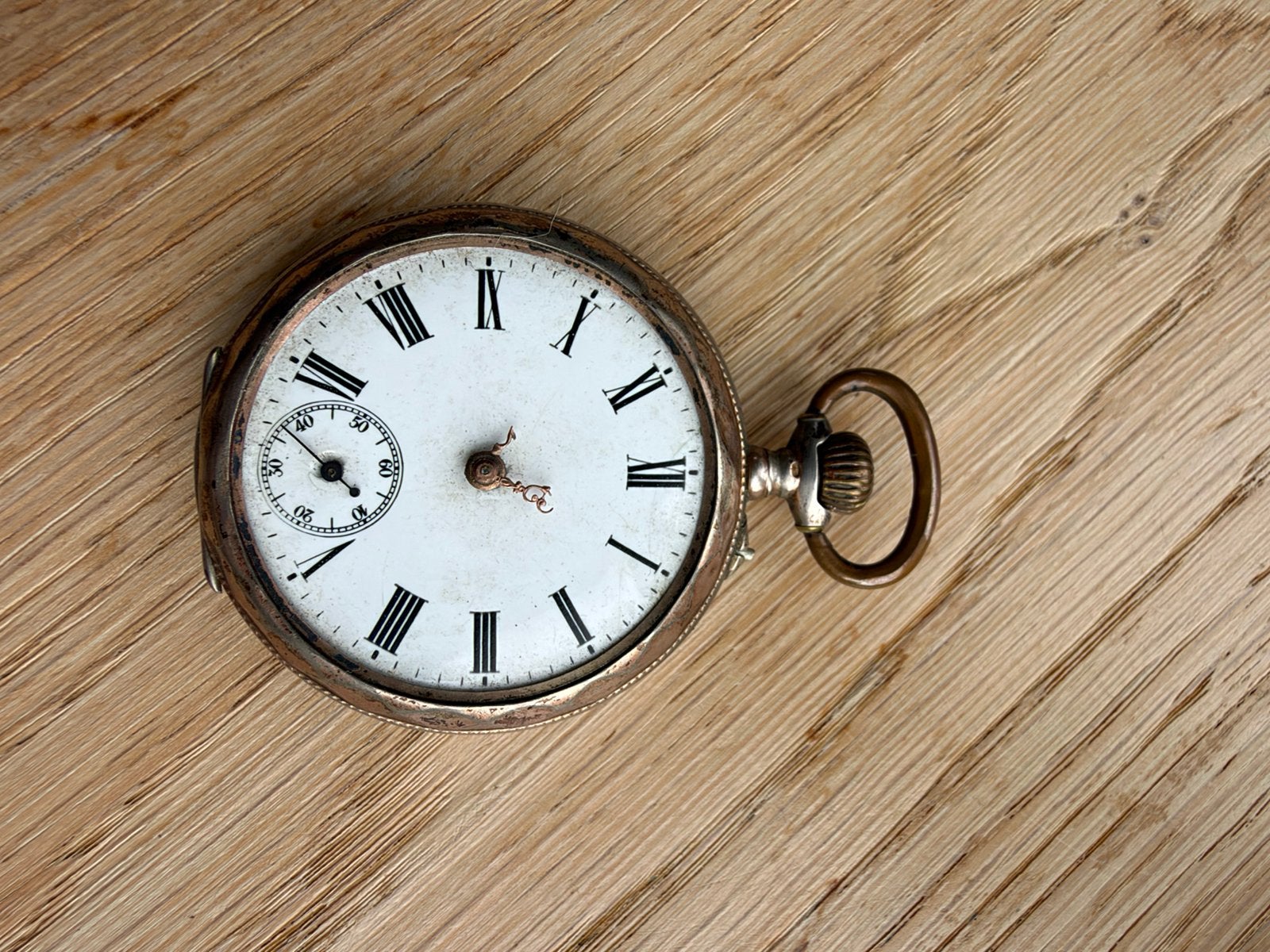 Antiek mechanisch zakhorloge – Remontoir Cylindre, Ophalen of Verzenden, Staal, Overige merken