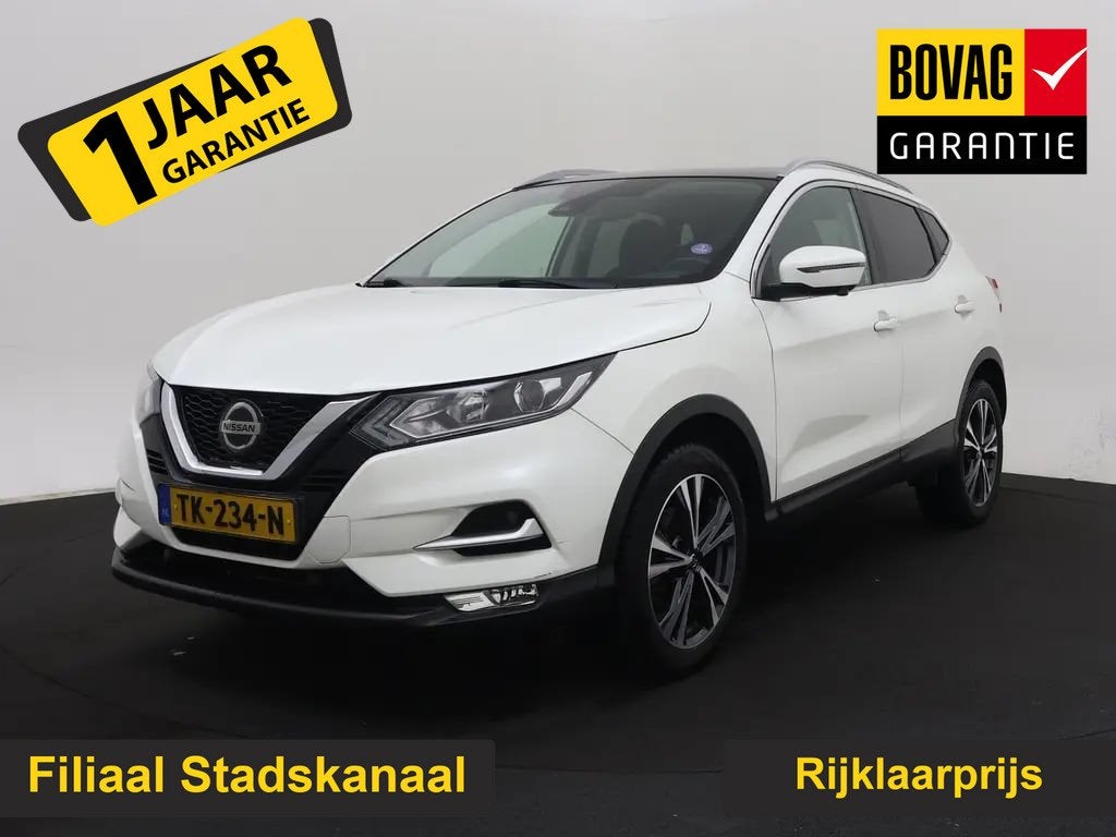 Nissan Qashqai 1.2 N-Connecta, Automaat, 12 maanden, Gebruikt, Wit