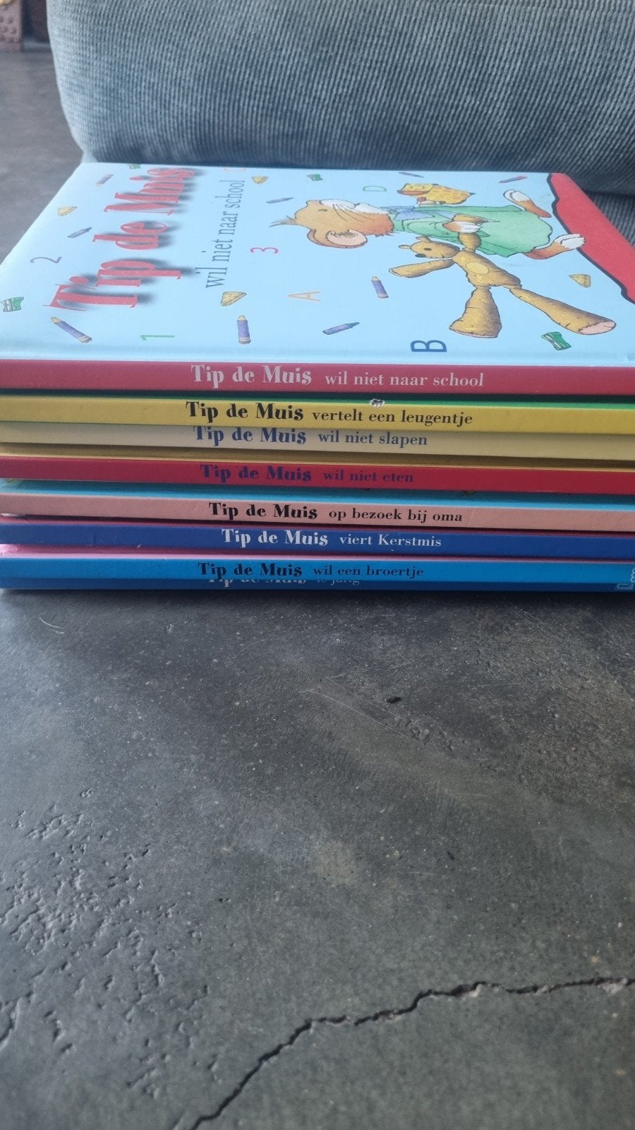 Bijna complete serie Tip de Muis kinderboeken (8 stuks), Gelezen, Jongen of Meisje, Ophalen of Verzenden, Voorleesboek