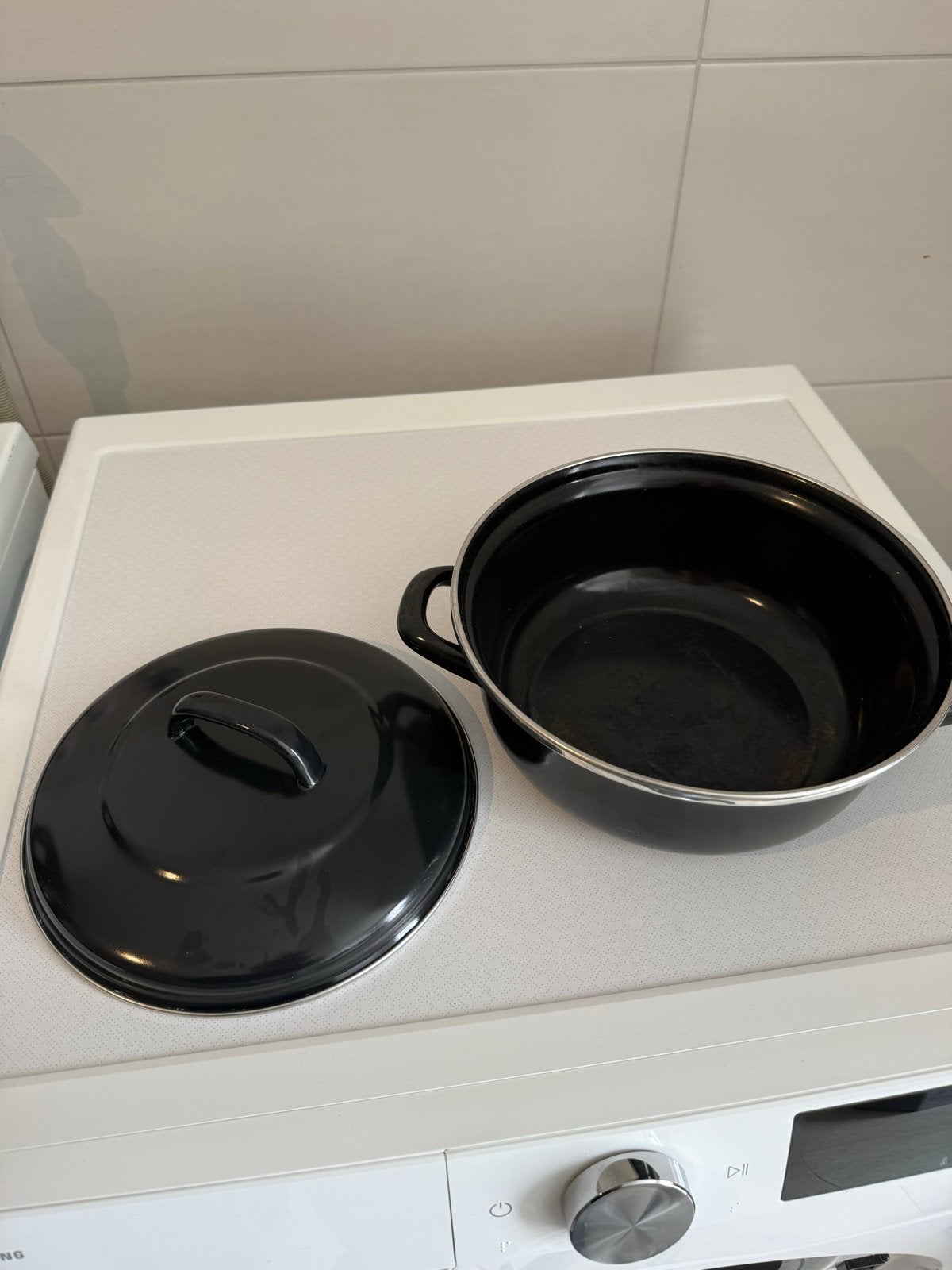 BK Kookpan met deksel - Zwart - Ophalen Etten-Leur, Ophalen, Gebruikt, Met deksel, BK