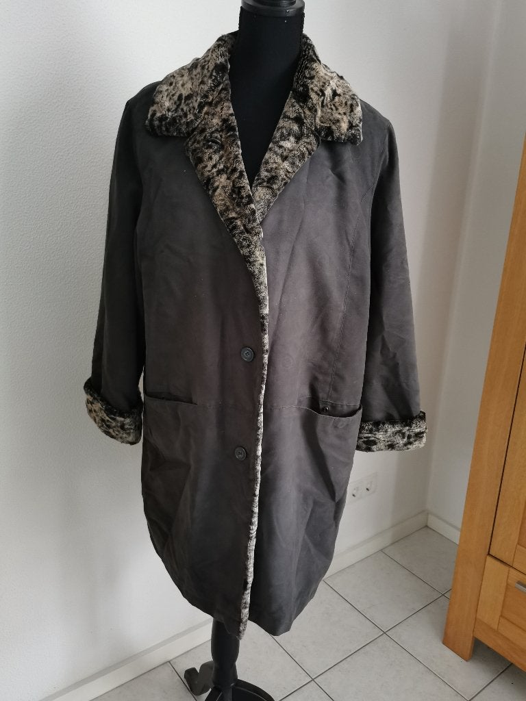 jas winter dames, Ophalen of Verzenden, Zo goed als nieuw, Maat 42/44 (L), Grijs