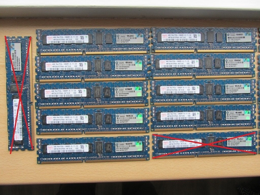 9x Hynix 4GB PC3-10600 DDR3-1333MHz ECC Registered CL9, Computers en Software, 1333 MHz, Server, DDR3, Ophalen of Verzenden